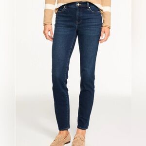 Talbots Jeans Womens 6/28 Blue Signature Ankle Stretch Denim Dark Wash Classic